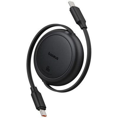 Дата кабель Baseus Free2Pull Mini Retractable USB-C → USB-C 60W (1 м) (P10364500) Cluster Black