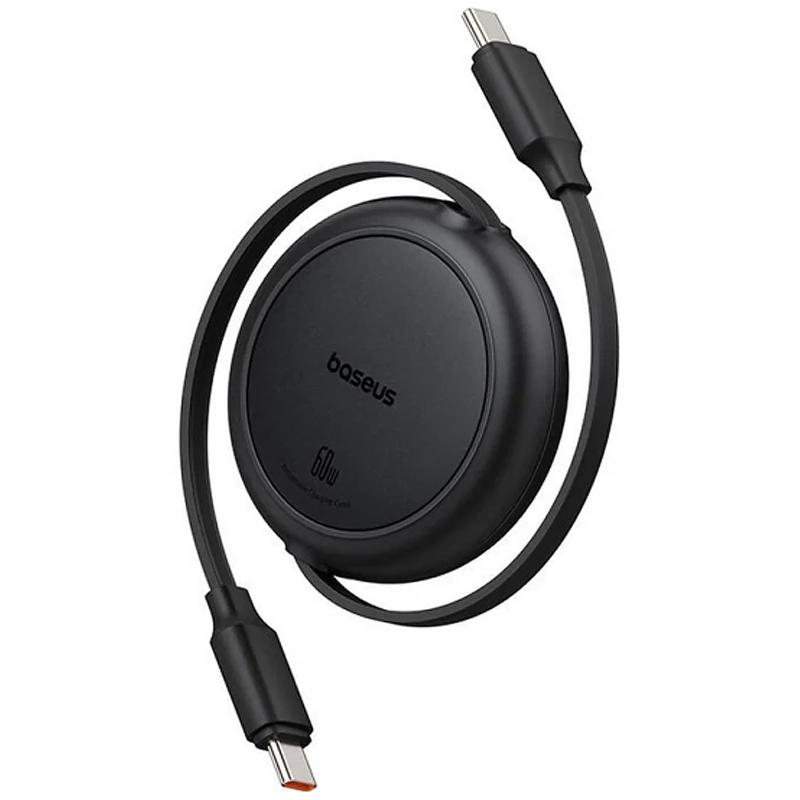 Дата кабель Baseus Free2Pull Mini Retractable USB-C → USB-C 60W (1 м) (P10364500) Cluster Black