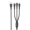 Дата кабель Borofone BX71 USB to 3in1 (1m) Чорний