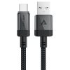 Дата кабель Acefast C12-04 USB to Type-C 3A (1.2m) Black