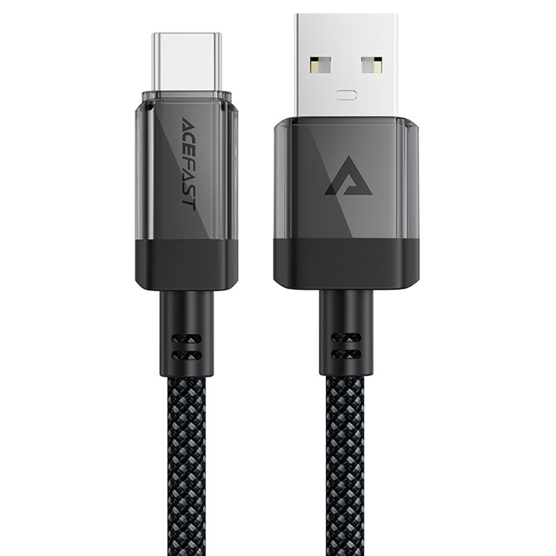 Дата кабель Acefast C12-04 USB to USB-C 3 А (1.2 м) Black