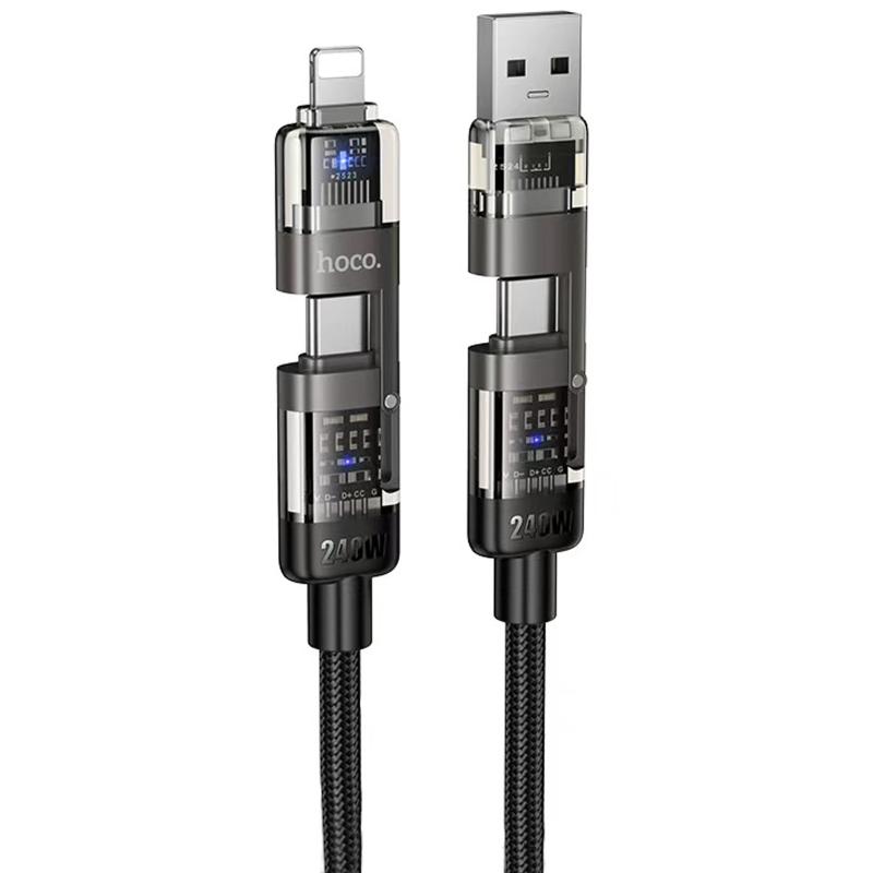 Дата кабель Hoco U151 Goldsmith 4in1 USB-C to USB/USB-C → Lightning 240W (1.2 м)