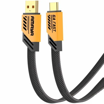 Дата кабель Amaya 33C USB to USB-C 6 А (1.2 м) Yellow