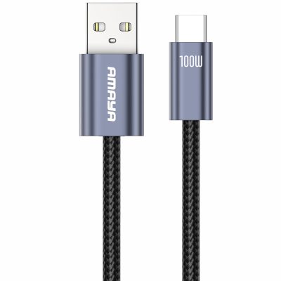 Дата кабель Amaya 61C USB to USB-C 100W (1 м) Gray