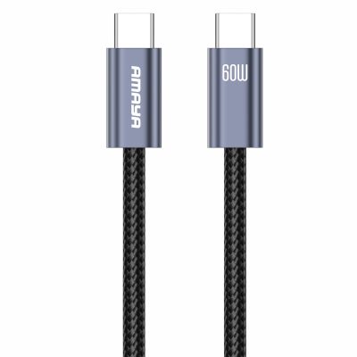 Дата кабель Amaya 61CC USB-C → USB-C 60W (1 м) Gray