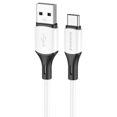 Дата кабель Borofone BX79 Silicone USB to USB-C 30W (1 м) Білий