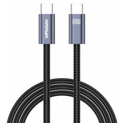 Дата кабель Amaya 62CC Type-C to Type-C 60W (2m) Gray