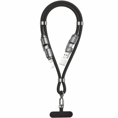 Дата кабель-шнурок ACD-X65 4in1 Type-C/USB to Lightning/Type-C 240W (1.5m) Gray