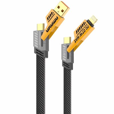 Дата кабель Amaya ACD-X31 4in1 USB-C/USB to Lightning/USB-C 65W (1.2 м) Yellow