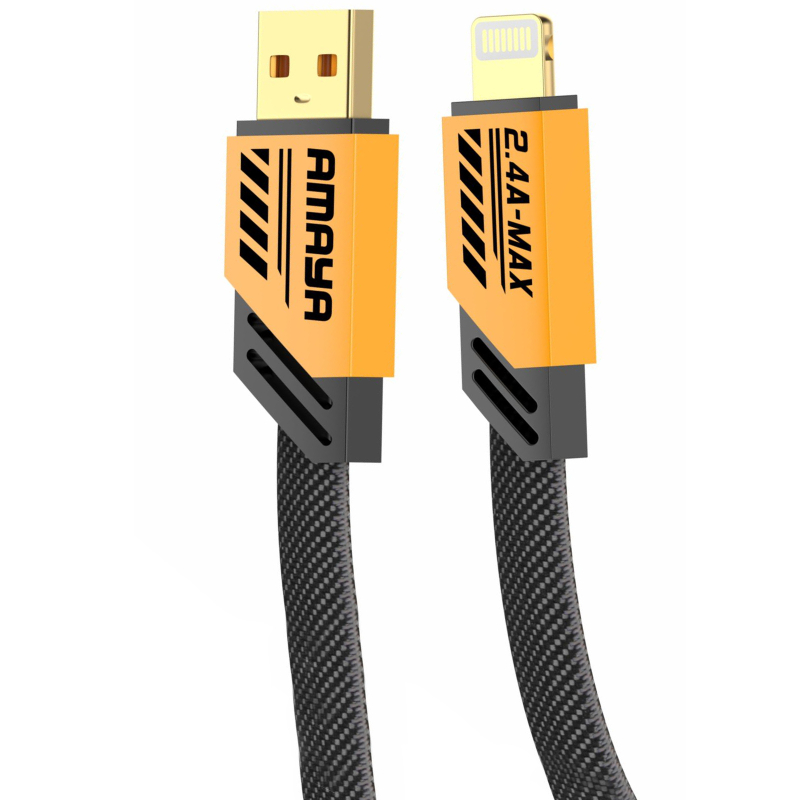 Дата кабель Amaya 33L USB to Lightning 2.4 А (1.2 м) Yellow
