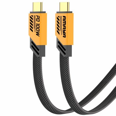Дата кабель Amaya 33CC USB-C → USB-C 100W (1.2 м) Yellow