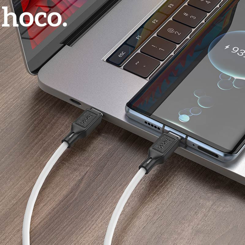 Дата кабель Hoco X90 Cool silicone USB-C → USB-C 60W (1 м)