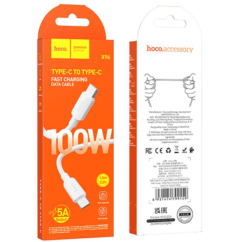 Дата кабель Hoco X96 Hyper USB-C → USB-C 100W (1 м)