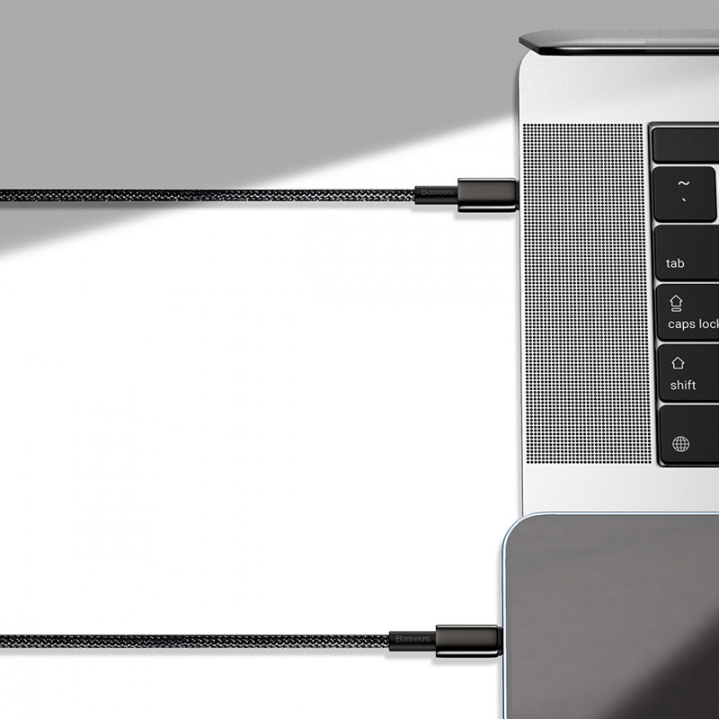 Дата кабель Baseus Tungsten Gold USB-C → Lightning PD 20W (1 м) (CATLWJ) Чорний