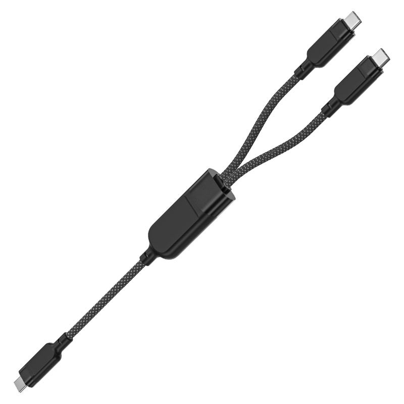 Дата кабель Acefast C5-11 USB-C to 2xUSB-C 100W (1.2 м) Black