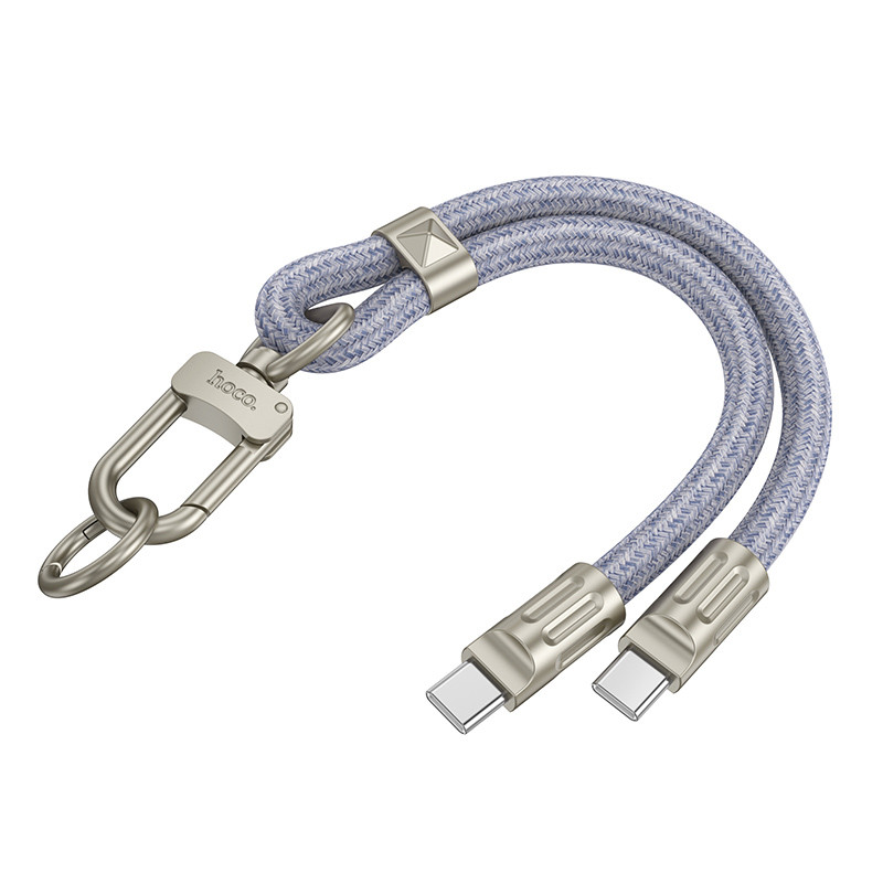 Дата кабель-шнурок Hoco GH5 Elegant USB-C → USB-C (0.21 м) Denim Blue