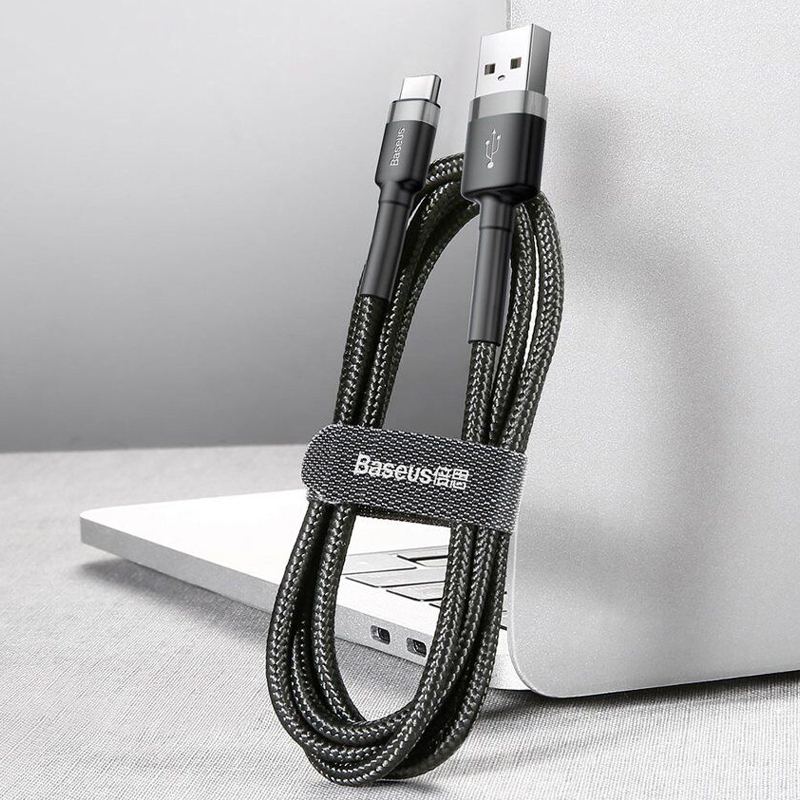 Дата кабель Baseus Cafule USB to USB-C Cable 3 А (1 м) (CATKLF-B)