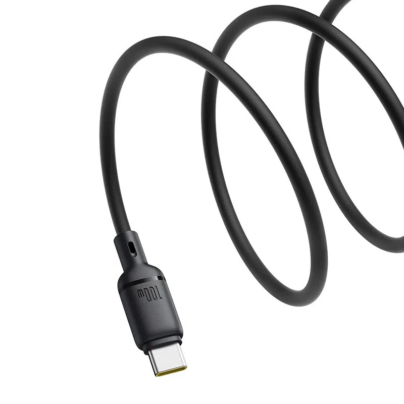 Дата кабель Baseus Silky Series OS Fast Charging USB to USB-C 100W (2 м) (P10377703) Cluster Black
