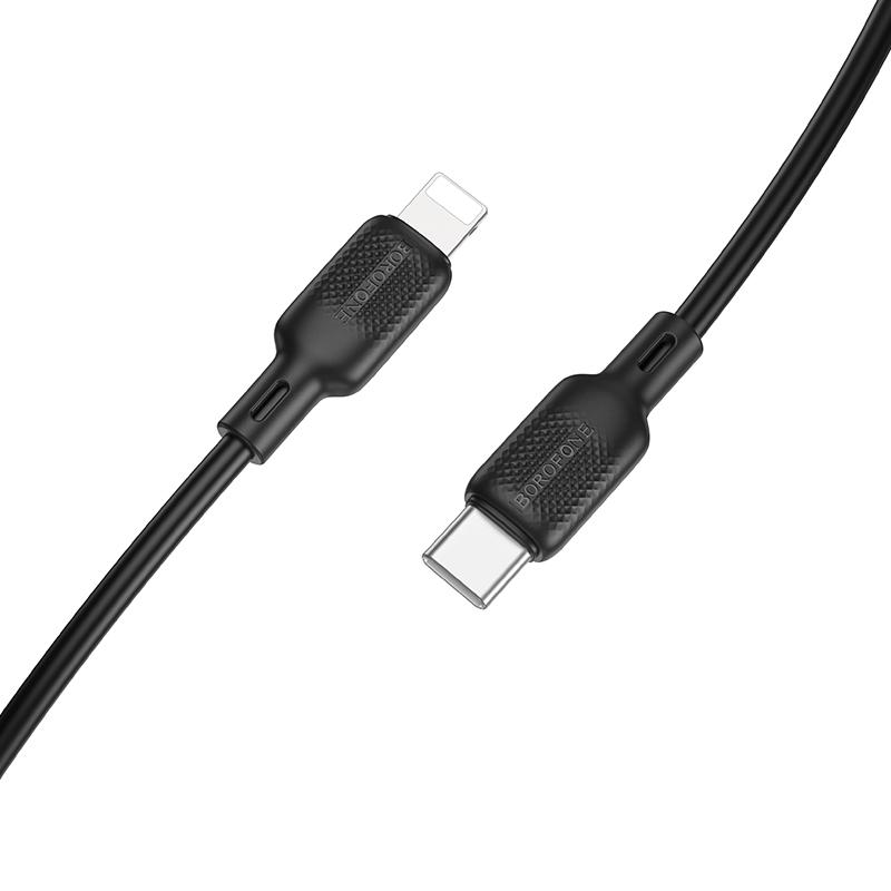 Дата кабель Borofone BX113 Lenny USB-C → Lightning 27W (3 м) Black