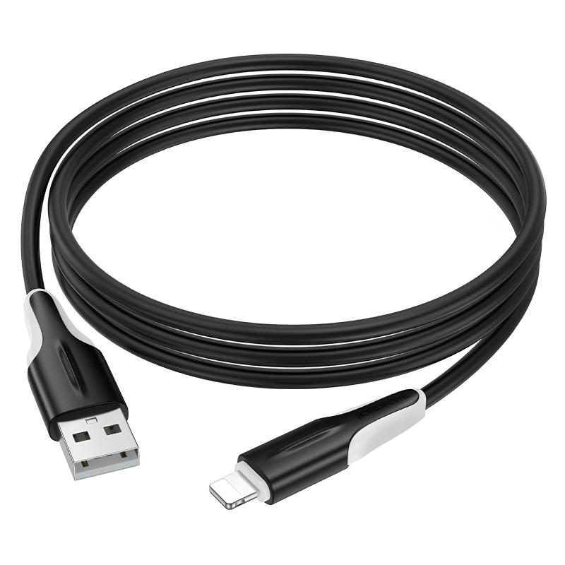Дата кабель Borofone BX119 USB to Lightning 2.4 А (1 м) Black