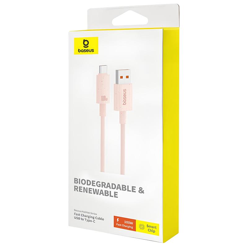Дата кабель Baseus Habitat Series Fast Charging USB to USB-C 100W (2 м) (P1036020) Wheat Pink