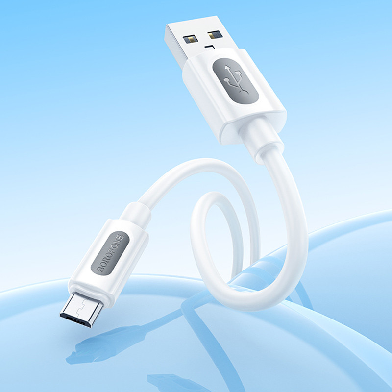 Дата кабель Borofone BX114 Structure USB to Micro-USB 2.4 А (1 м)