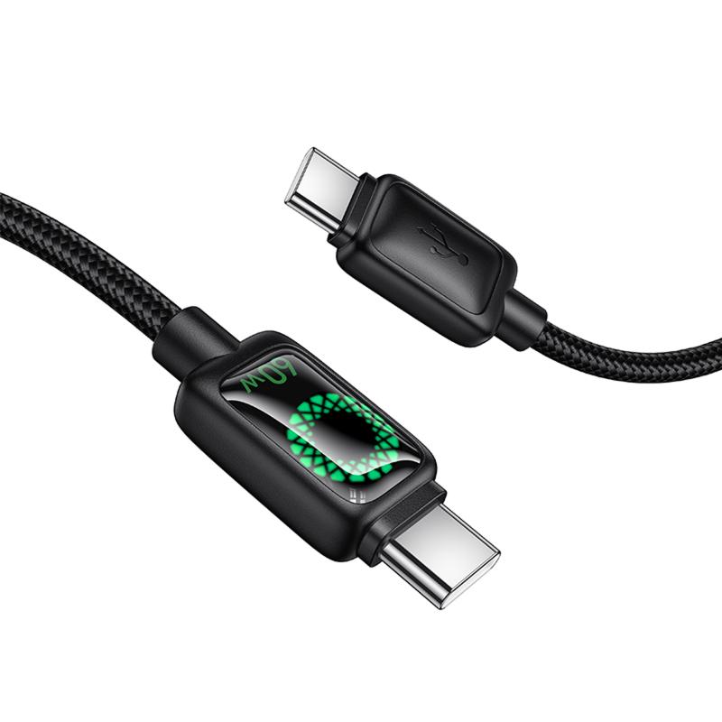 Дата кабель Hoco U146 Mundo USB-C → USB-C 60W (1.2 м) Black