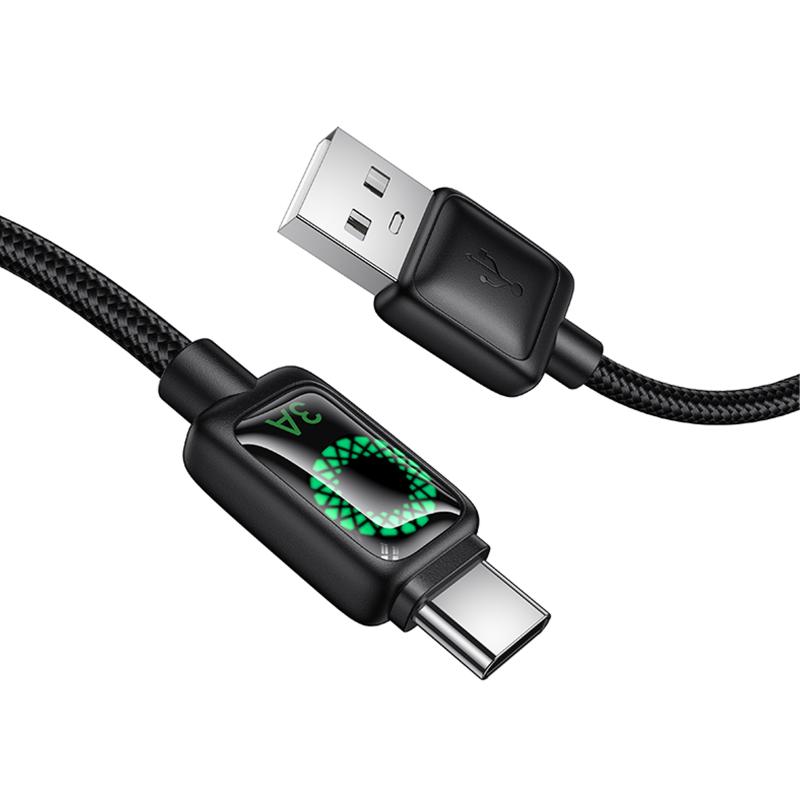 Дата кабель Hoco U146 Mundo USB to USB-C 36W (1.2 м) Black