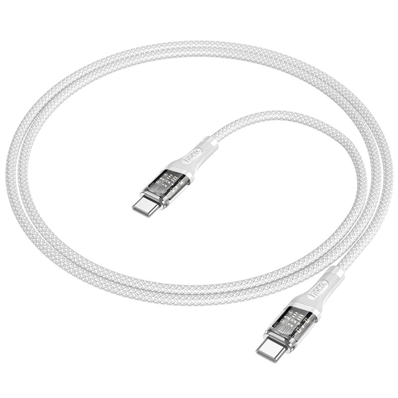 Дата кабель Hoco U111 Discovery Edition USB-C → USB-C 60W (1.2 м) Grey