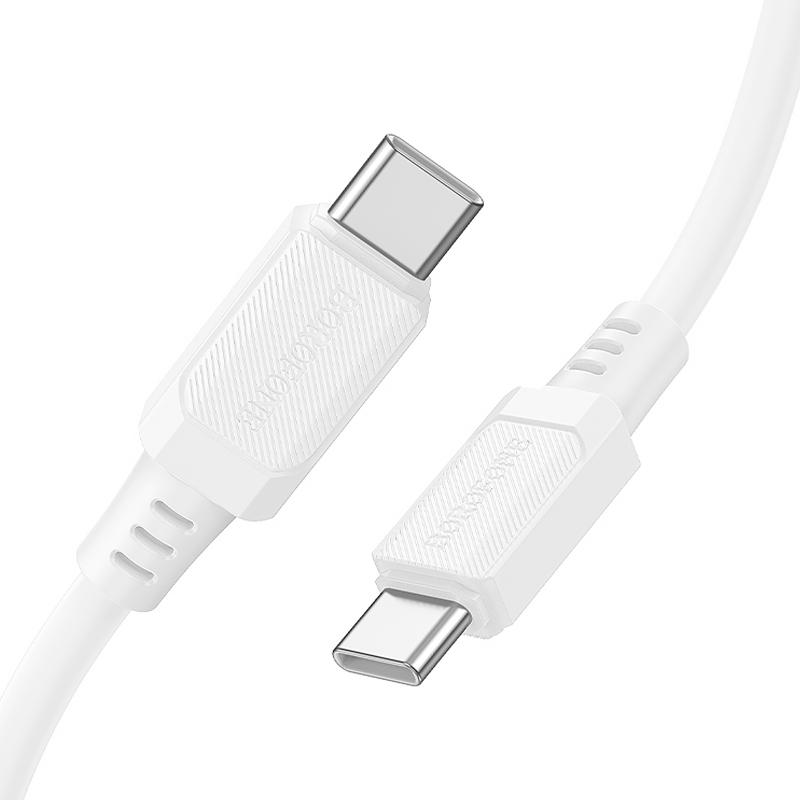 Дата кабель Borofone BX115 Lotto USB-C → USB-C 60W (1 м) White