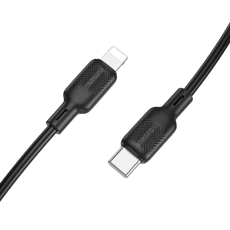 Дата кабель Borofone BX113 Lenny USB-C → Lightning 27W (2 м) Black