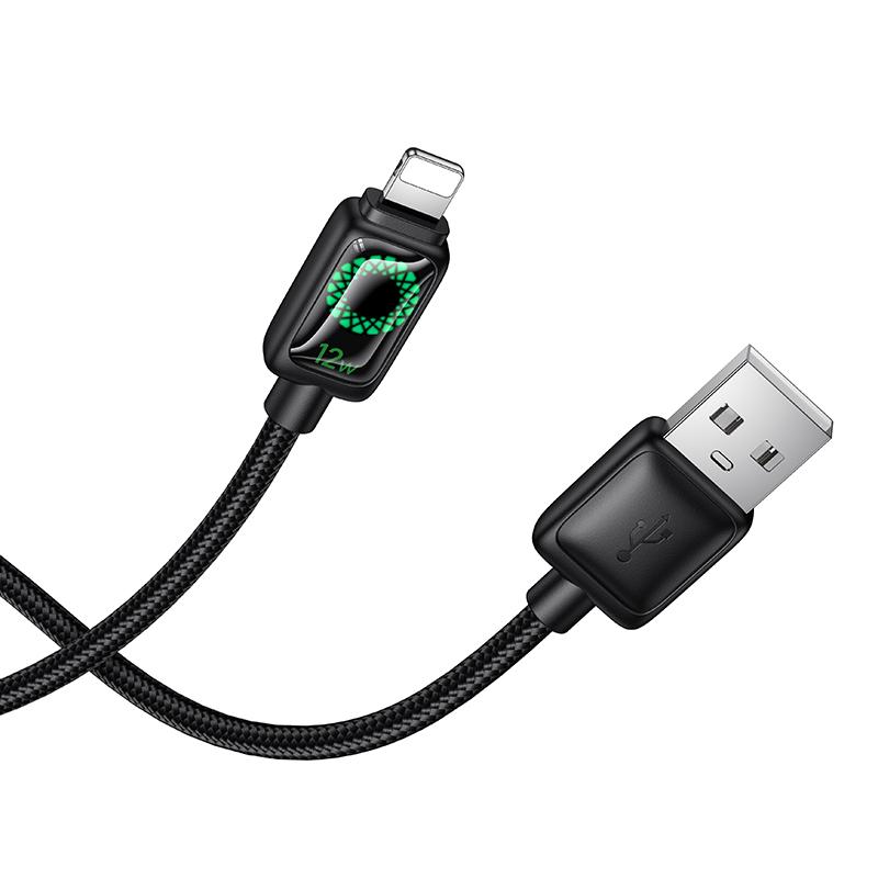 Дата кабель Hoco U146 Mundo USB to Lightning 12W (1.2 м) Black