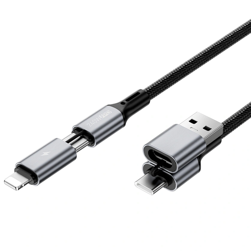 Дата кабель WIWU C077 Cyberlink USB-C → Lightning 27W (1 м) Silver