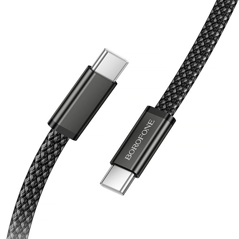 Дата кабель Borofone BX124 Peace USB-C → USB-C 60W (1 м) Black