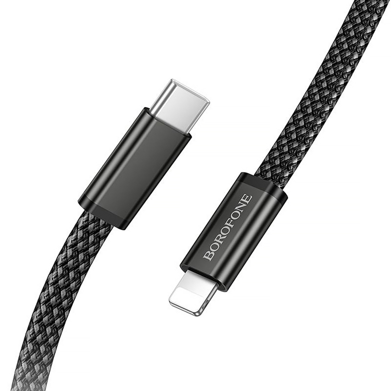 Дата кабель Borofone BX124 Peace USB-C → Lightning 30W (1 м) Black