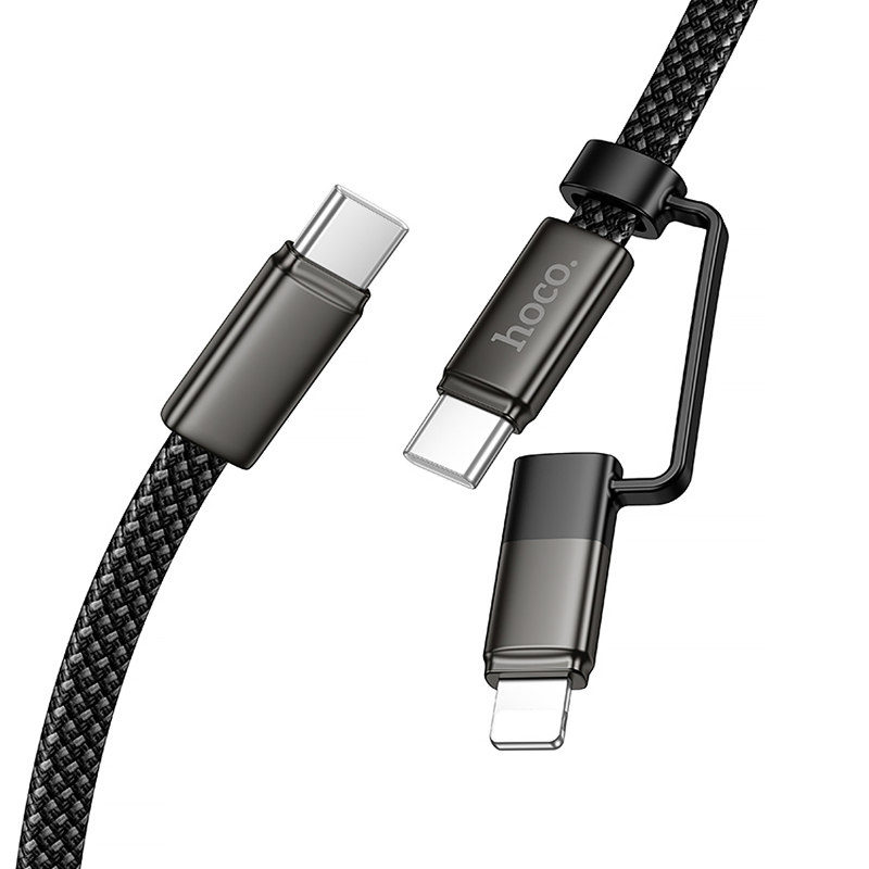 Дата кабель Hoco X125 Surplus 2in1 USB-C → Lightning/USB-C 60W (1 м)
