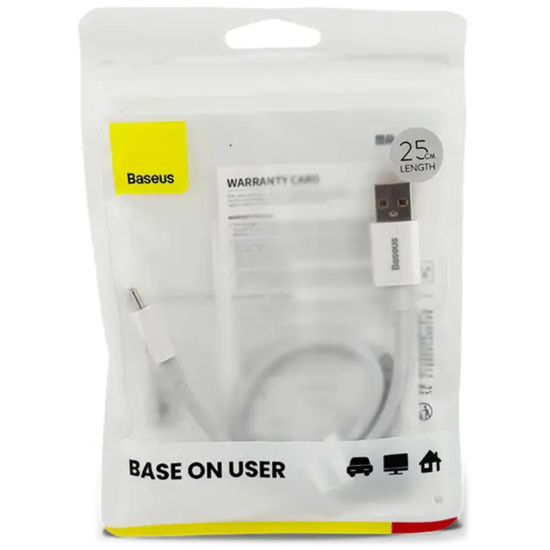 Дата кабель Baseus Superior Series Fast Charging USB to USB-C 100W (0.25 м) (P10320102) Moon White