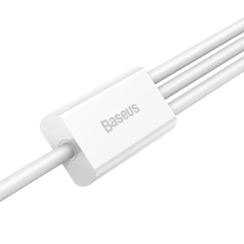 Дата кабель Baseus Superior Series USB to Micro-USB-Lightning-USB-C 3.5 А (1.5 м) (CAMLTYS) Stellar White