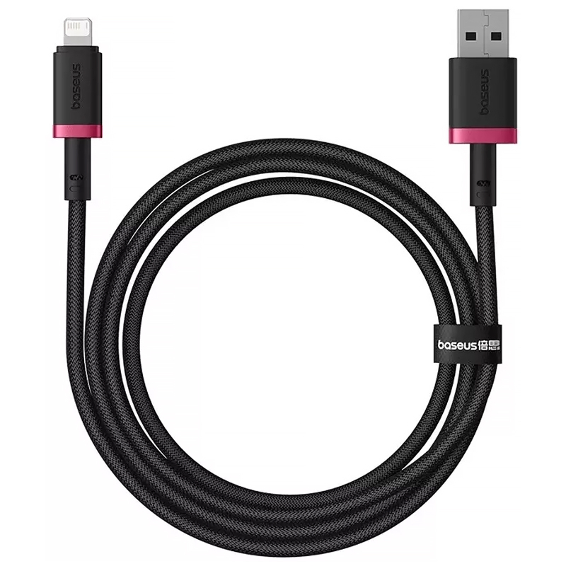 Дата кабель Baseus Dura Series Fast Charging USB to Lightning 2.4 А (1 м) (CB000122) Red / Black