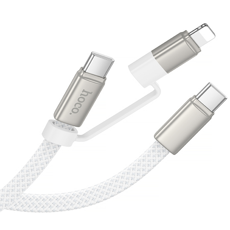 Дата кабель Hoco X125 Surplus 2in1 USB-C → Lightning/USB-C 60W (1 м)