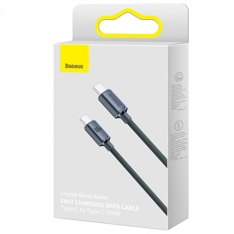 Дата кабель Baseus Crystal Shine Series USB-C → USB-C 100W (2 м) (CAJY00070) Black