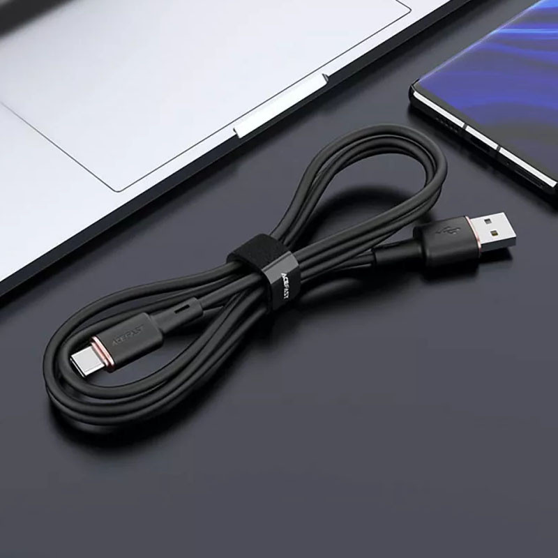 Дата кабель Acefast C2-04 USB to USB-C 3 А (1.2 м) Black