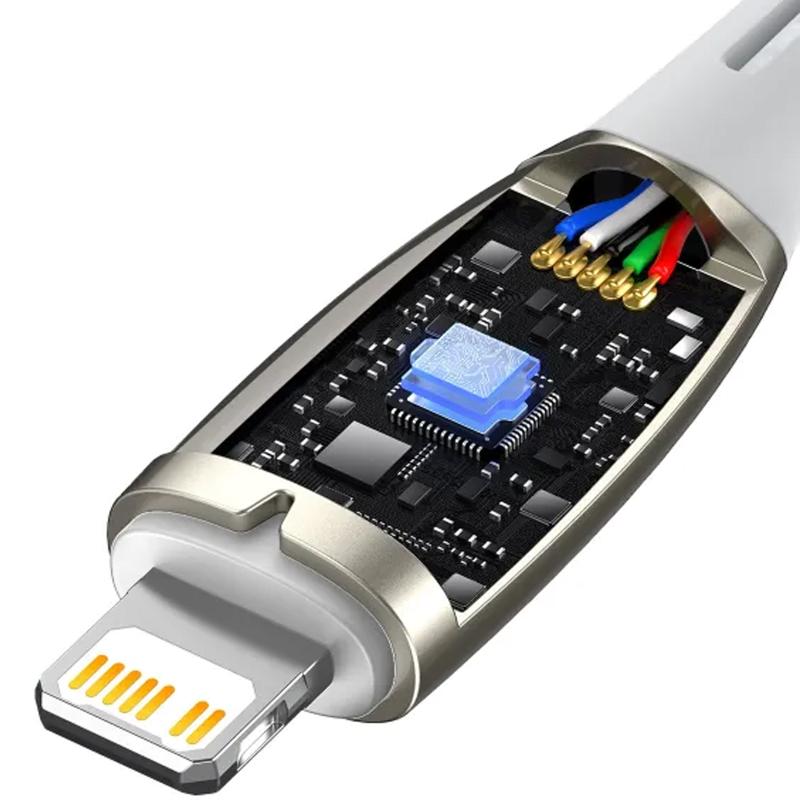 Дата кабель Baseus Glimmer Series Fast Charging Data Cable USB-C → Lightning 20W 1 м (CADH000001) White