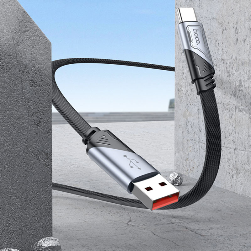 Дата кабель Hoco U119 Machine charging data USB to USB-C 5 А (1.2 м) Black