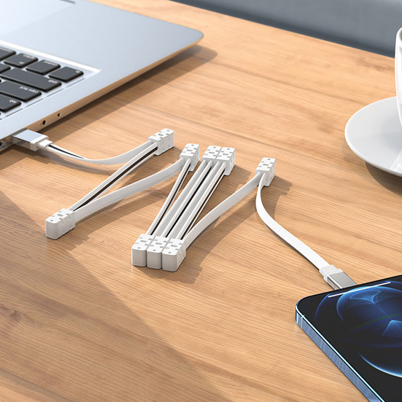 Дата кабель Hoco U103 Magnetic Absorption USB to Lightning (1 м) White