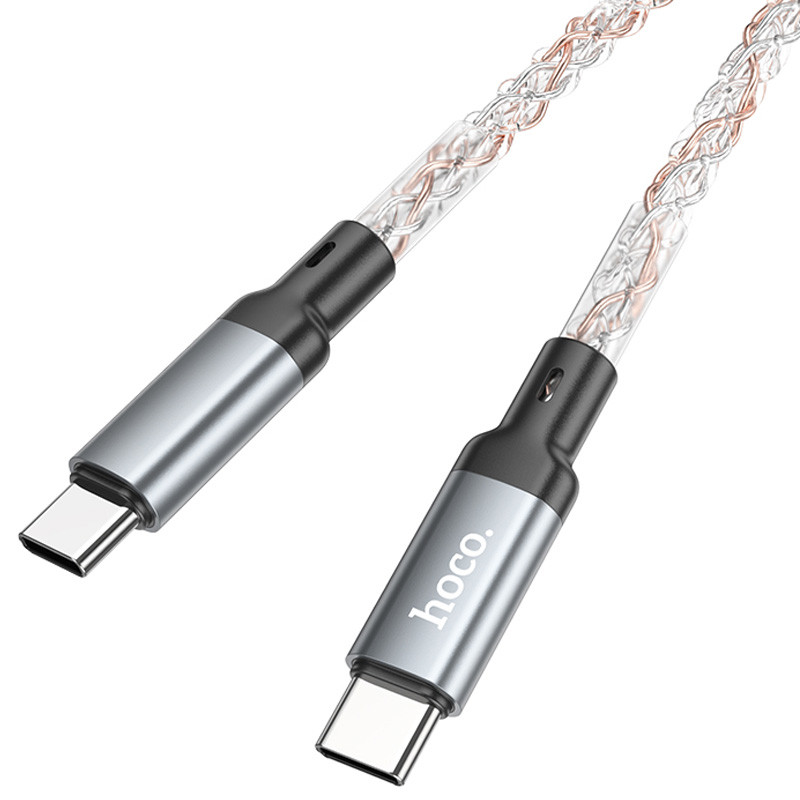 Дата кабель Hoco U112 Shine USB-C → USB-C 60W (1 м) Gray
