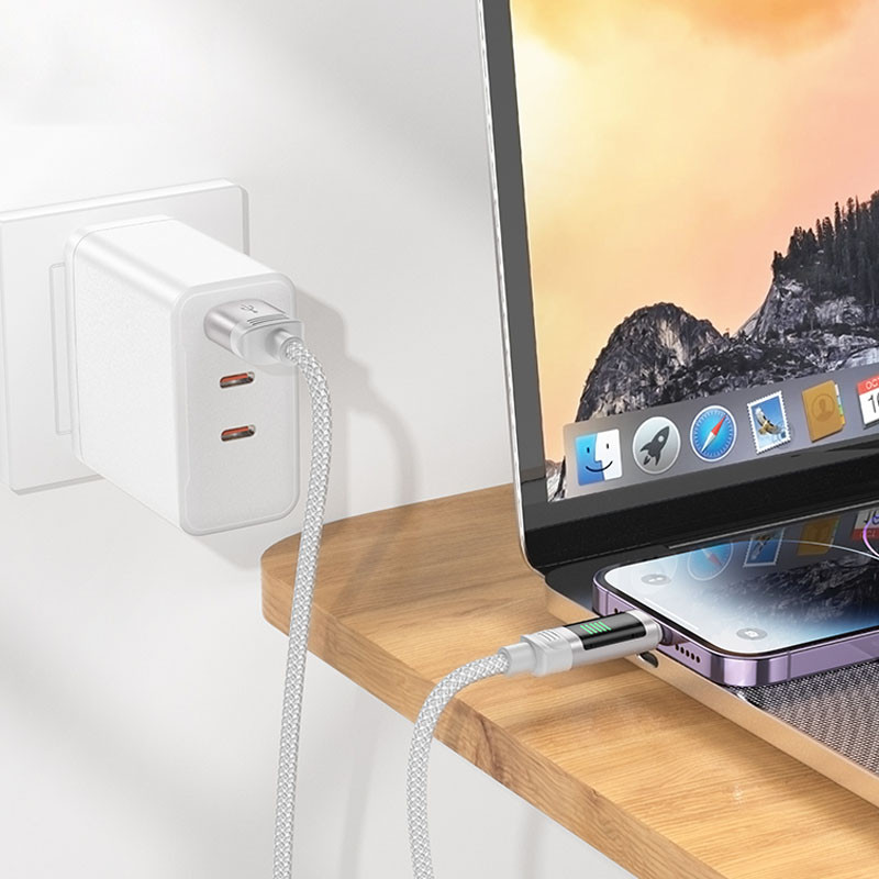 Дата кабель Hoco U126 Lantern 2.4 А USB to Lightning (1.2 м)