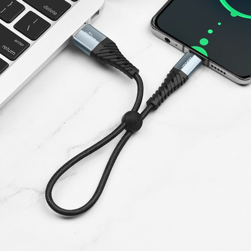 Дата кабель Hoco X38 Cool USB-C (0.25 м) Чорний