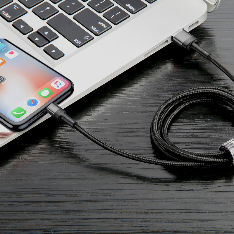Дата кабель Baseus Cafule USB to Lightning Special Edition 2.4 А (1 м) (CALKLF-G)