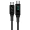 Дата кабель Acefast C6-03 Type-C to Type-C 100W digital display (2m) Black
